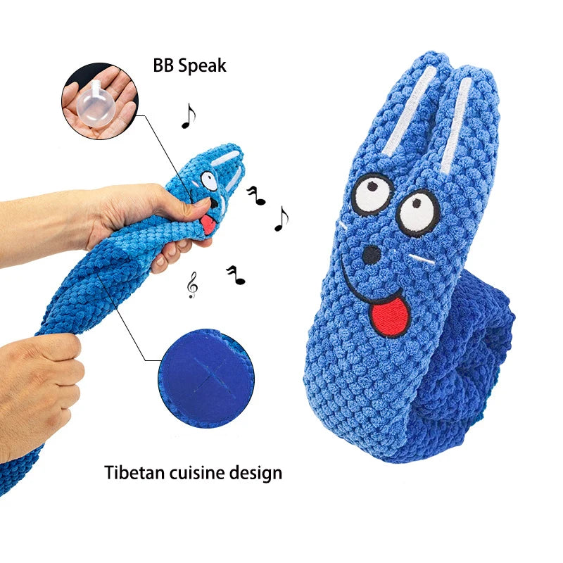 Dog Puzzle Feeder Plush Snail – Interactive Squeaky Chew Toy for Puppies & Dogs