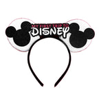 Mouse Ears Headband Cartoon Sequin Bows Headband Birthday Party Christmas Halloween Princess Cosplay Costume For Women Adult