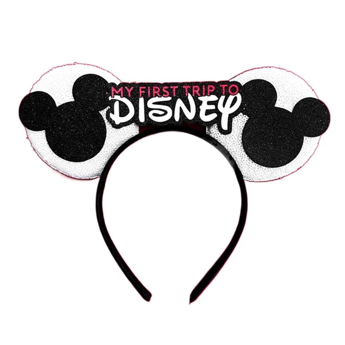 Mouse Ears Headband Cartoon Sequin Bows Headband Birthday Party Christmas Halloween Princess Cosplay Costume For Women Adult