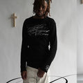 American Dark Retro Y2K Printed Long Sleeved T-Shirt High Street Gothic Trendy Outfit Top for Casual Wear