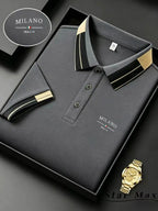 Men's Luxury Short Sleeve Polo Shirt with Horse Embroidery Milan Style Summer Casual T Shirt Men Business Brand Clothing