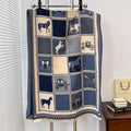 Luxury Warm Poncho Cashmere Winter Women Scarf Horse Print Shawl Wraps Female Thick Pashmina Blanket Bufanda Travel Echarpe 2024