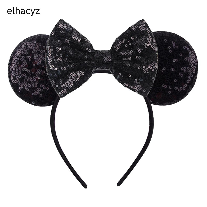 2026 Chic Embroidery Sequin Ears Headband Classical DOT Bow Hairband For Girls Women Party Head Wear Kids DIY Hair Accessories