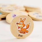 Wooden Memory Matching Pattern Puzzle Game for Kids Learning Fun