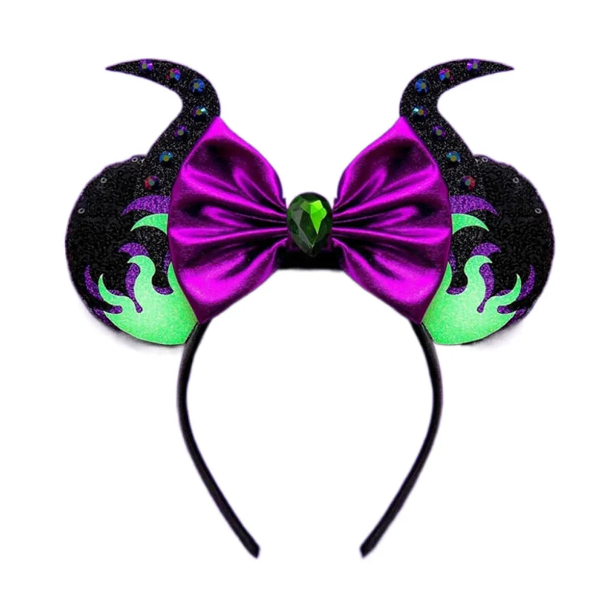 Mouse Ears Headband Cartoon Sequin Bows Headband Birthday Party Christmas Halloween Princess Cosplay Costume For Women Adult