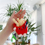 Fast Food Plush Keychain Set Burger & Fries Bag Charms