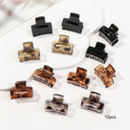 12/24/30Pcs Mini Flower Hair Claw Clips Pack for Women Girl Cute Hair Accessories Creaseless Styling for Bangs Tiny Hair Styling