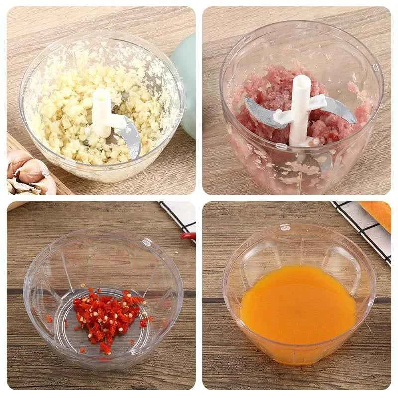 Manual Garlic Chopper – Meat Mincer & Vegetable Cutter Tool