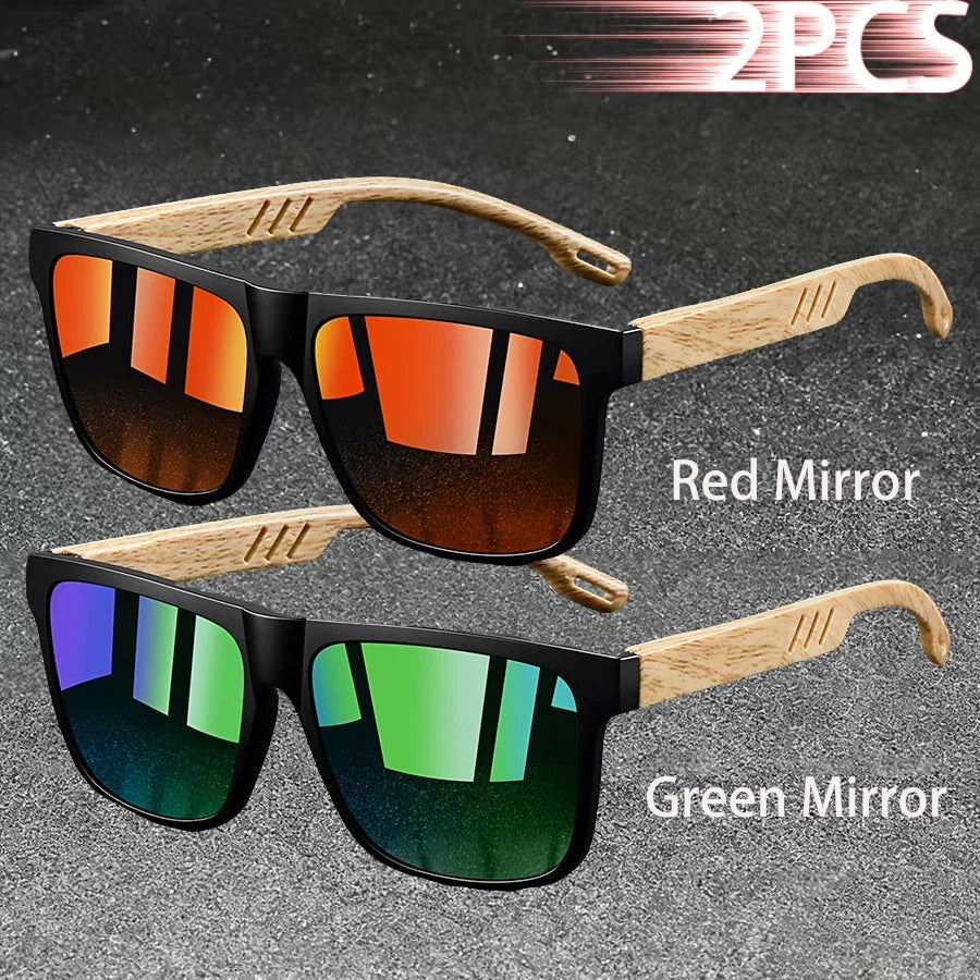Vintage Square Polarized UV400 Sunglasses for Men & Women
