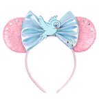 Cinderella Cartoon Mouse Ear Headband Sequin Bows Girl Adult Kid Halloween DIY Party Cosplay Hair Accessories Princess Hairband
