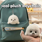 Cute Seal Plush Crochet Keychain Soft Animal Bag Charm