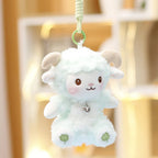 Fluffy Bunny Plush Keychain Cute Rabbit Bag Charm