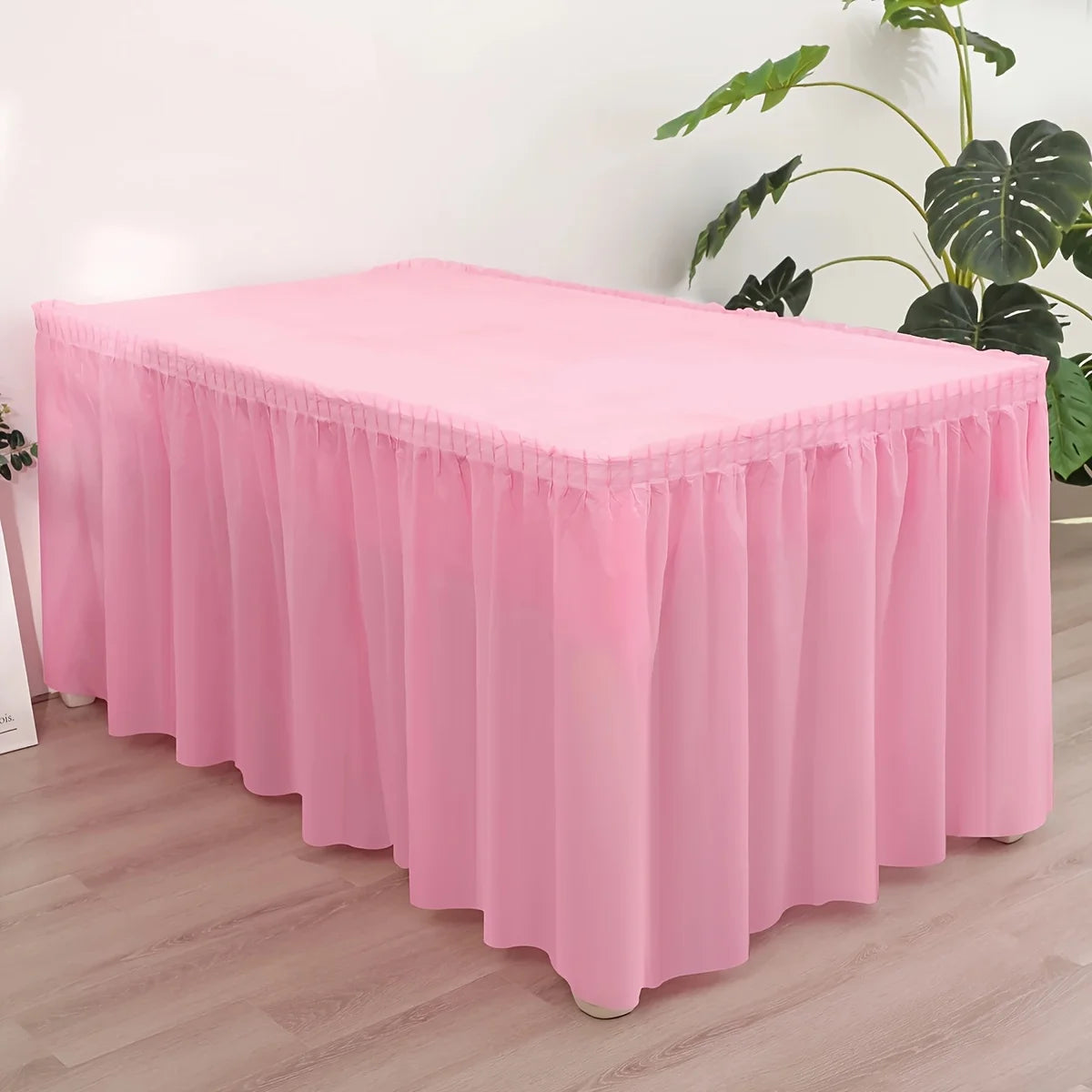2pcs/set Disposable Paper Tablecloth Skirt Set Rectangular Table Cover And Table Skirt Party Supplies For Events Decoration