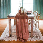 Gauze Table Runner Dinning  Decoration 90*300CM Rustic Country Boho Beach Wedding Party Table Decor Christmas Table Runners