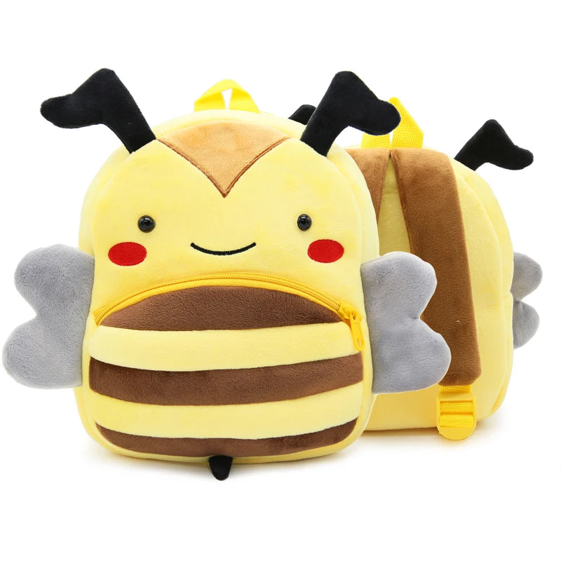 Cute Cartoon Animal Plush Backpack Soft Children Kindergarten Schoolbag Toddler Travel Bag Gift For Girls Boys