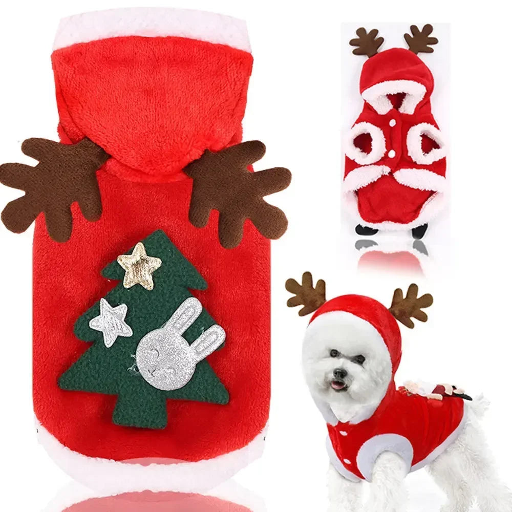 Dog Christmas Clothes – Cozy Winter Coat for Small & Medium Dogs