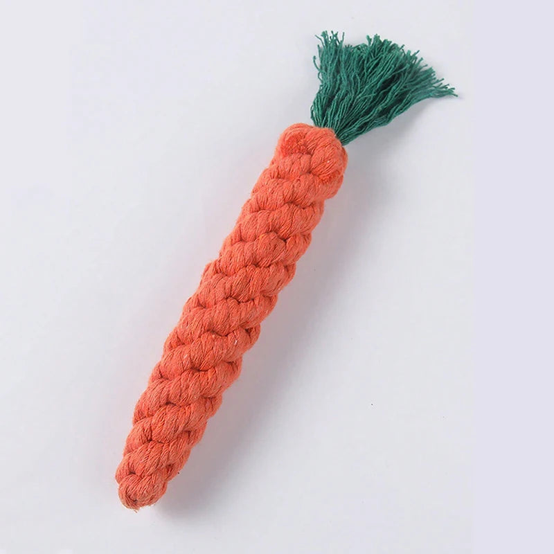 Durable Rope Knot Dog Toy – Hand-Woven Cotton Chew Toy for Small & Medium Dogs