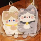 Cute Cat Hand Towel Quick Drying Kitchen Cleaning Rag Coral Velvet Cartoon Animal Absorbent Bathroom Hanging Towel Home Supplies