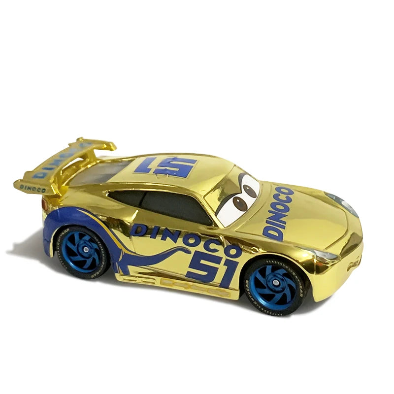 Disney Pixar Cars Piston Cup Racer Lightning McQueen Plated Version Magenta Color Alloy Diecast Model Toy Cars Children's Gift