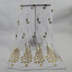 Elegant Peacock Printed Hijab Gold Glitter Polyester Scarf For Woman Solid Color Shawls Summer Sun Protection Headband 170*60cm