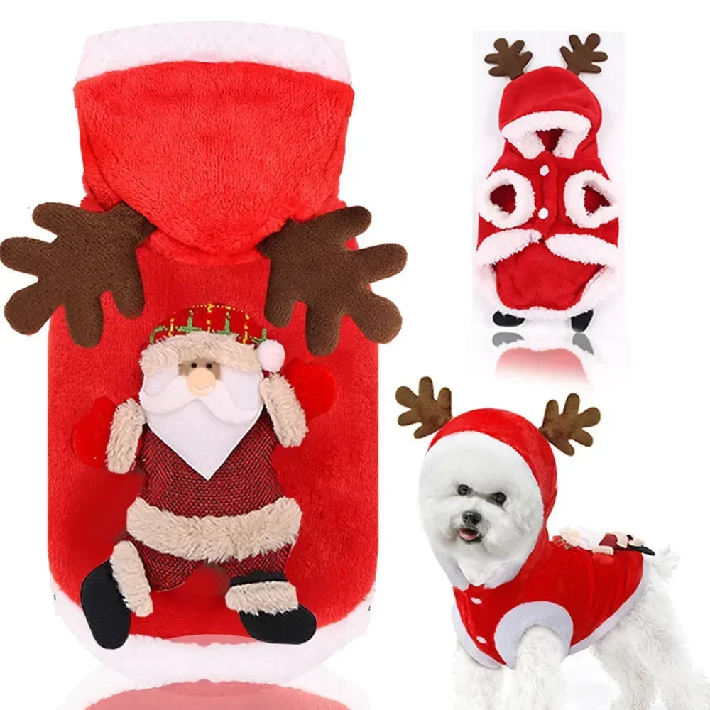 Dog Christmas Clothes – Cozy Winter Coat for Small & Medium Dogs