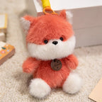 12cm Cute Sitting Animals Red Panda Cat Sloth Soft Plush Pendant Dolls Stuffed Capybara Pig Plushie Baby Toys Gifts For Children