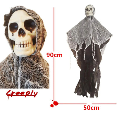 Horror Skull Hanging Prop – Halloween Spooky Party & Bar Decor