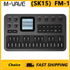 M-VAVE（SK15）FM-1 Synthesizer, Portable Handheld Sound Source, 128 Presets, Built-in Speaker, Battery Powered