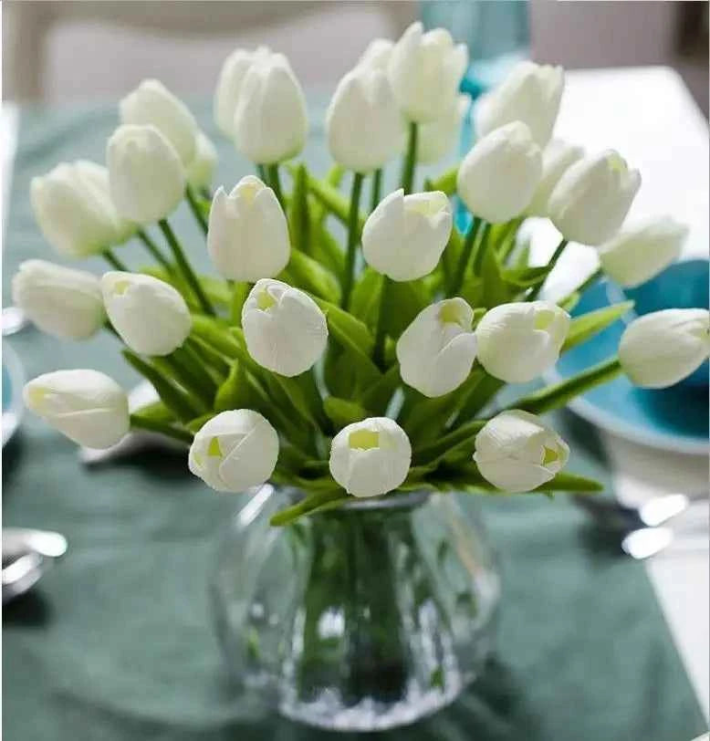 3/5/10/15/20pcs Tulips Artificial Flowers Real Touch Flower Bouquet Tulips Fake Flower for Wedding Home Decoration