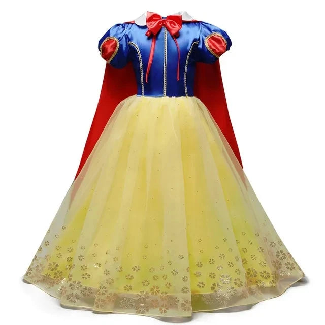 Girls Snow Queen Elsa Anna Kids Costumes For Girls 2024 Carnival Party Prom Gown Children Clothing Frozen Jasmine Princess Dress