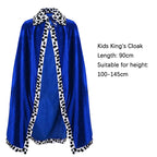 King Prince Cape Cosplay Costume with Crown – Royal Cloak Set