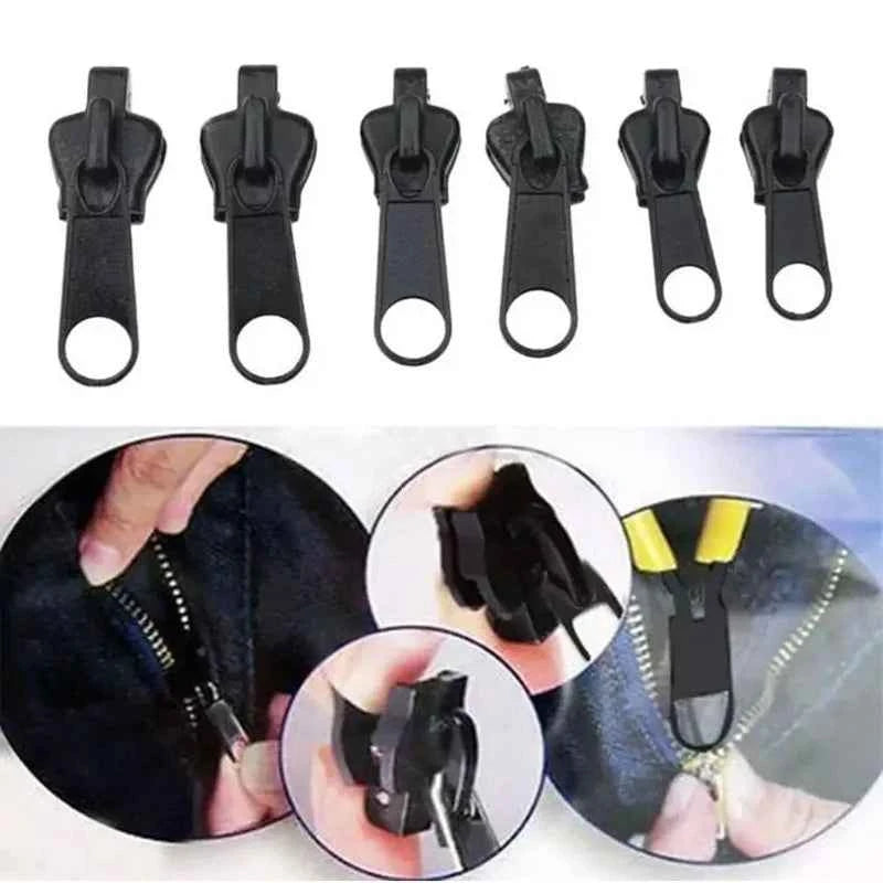 6Pcs Black Universal Instant Fix Repair Kit Replacement Zip Slider Teeth Design Arts, Crafts and Sewing