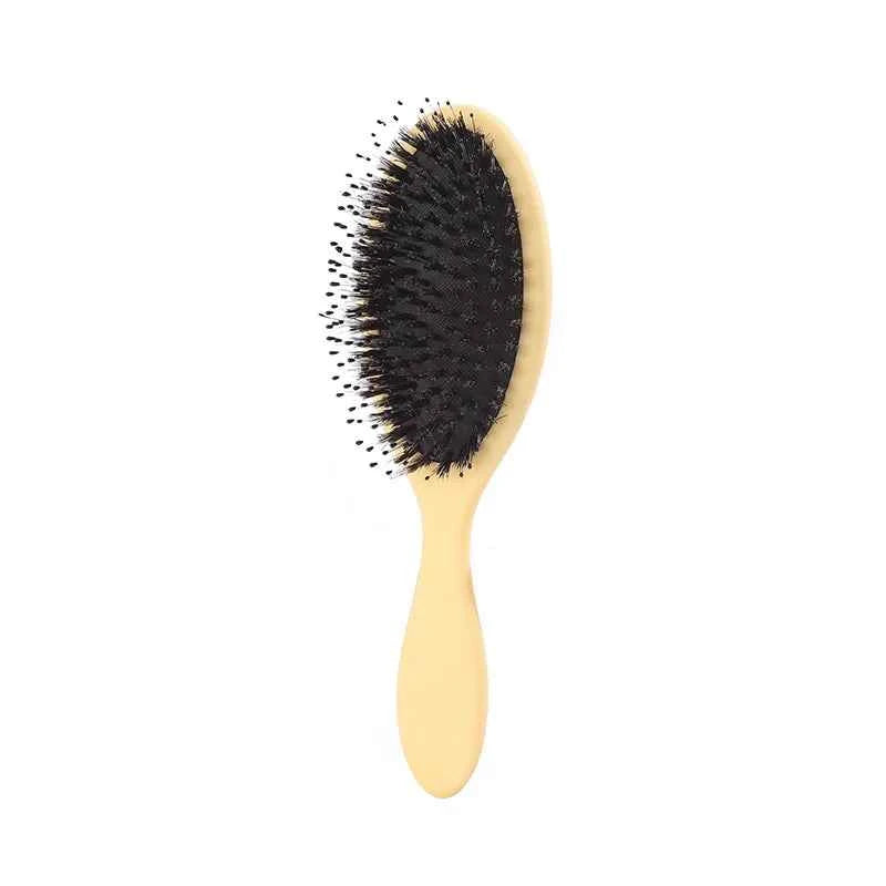 1PC Oval Boar Bristle & Nylon Hair Comb Mini Anti-static Hair Scalp Massage Comb Hairbrush Salon Hair Care Brush Styling Tool