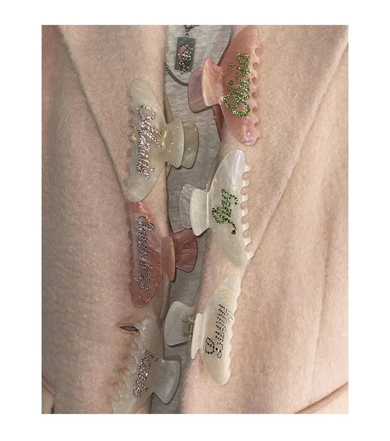 Handmade Customized Words Hairpins Hair Claw Barrettes Personalized Name Number Hair Clips Letters for Women Girls Jewelry 2022