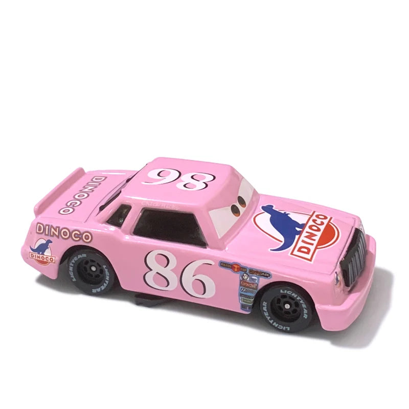 Disney Pixar Cars Piston Cup Racer Lightning McQueen Plated Version Magenta Color Alloy Diecast Model Toy Cars Children's Gift
