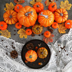 Artificial Pumpkin Autumn Decor – Orange Halloween & Harvest Display