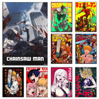 Chainsaw Man Poster Print For Bedroom Living Room Home Decor Japanese Anime Manga Denji Wall Art Cartoon Canvas Painting