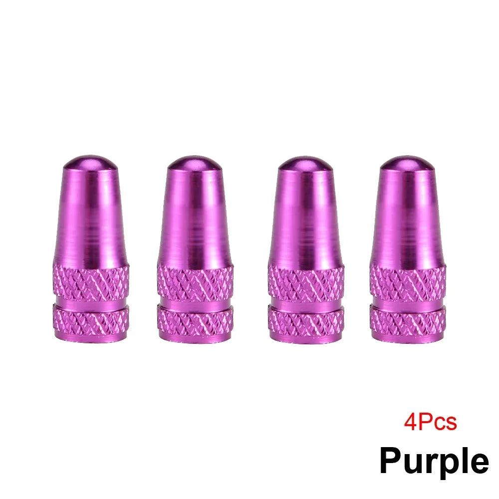 4PCS Aluminum Alloy Presta Valve Caps For Road MTB Track Racing Bike Tires French Valve Wheel Tube Covers