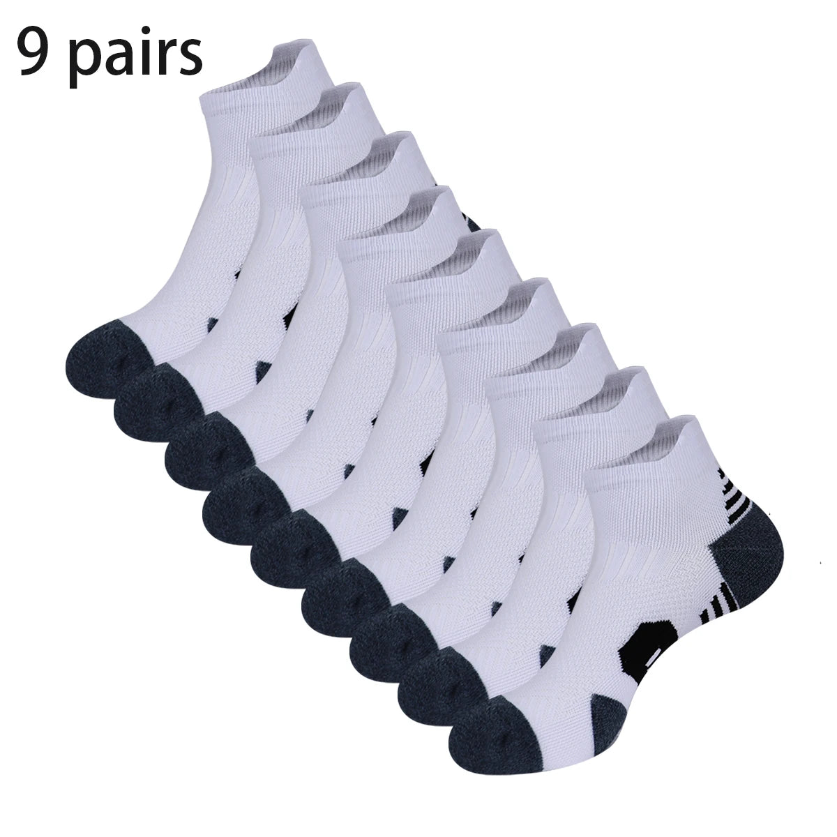 3/9 Pairs Non-Slip Sports Socks for Men & Women Thickened Towel Bottom Professional Running Fitness Training Basketball Socks