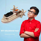 DIY STEM Science 3D Wooden Car & Boat Assembly Kit for Kids