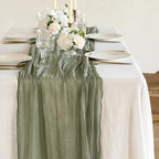 Gauze Table Runner Dinning  Decoration 90*300CM Rustic Country Boho Beach Wedding Party Table Decor Christmas Table Runners