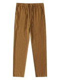 Casual Cotton Linen Chino Pants Men Wide Leg Lightweight Baggy Cotton Sweatpants Male Sport Jogger Straight Work Trousers