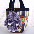 Fluffy Bunny Plush Keychain Cute Rabbit Bag Charm