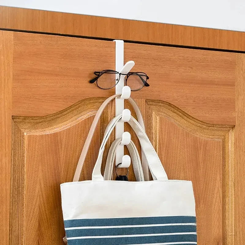 Over the Door Clothes Hanging Rack – Plastic Door Storage Organizer