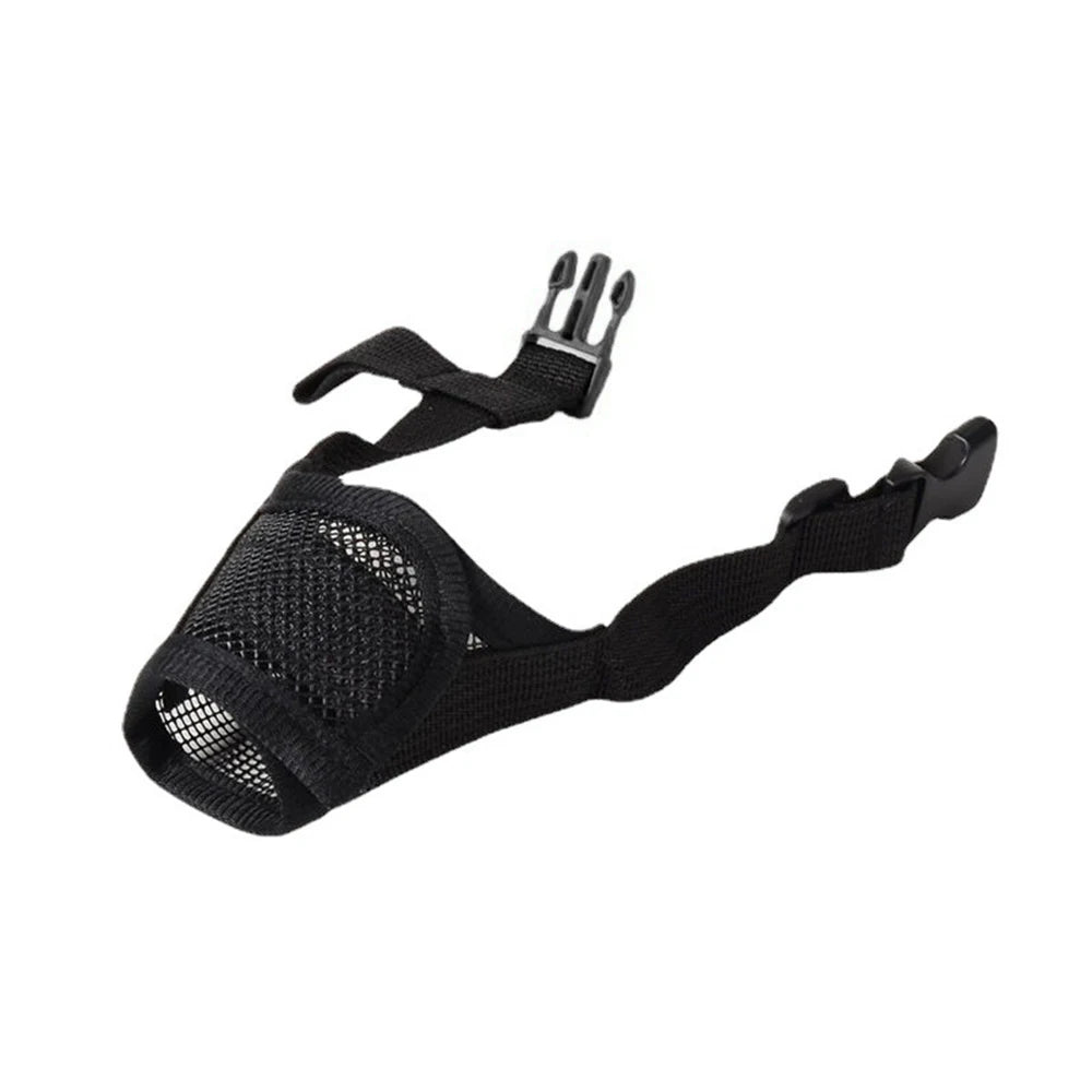 Adjustable Mesh Dog Muzzle – Anti-Barking & Anti-Biting Breathable Mouth Cover for Small & Medium Dogs