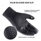 Thermal Touch Screen Gloves Men Women, Winter Windproof Warm Running Gloves Non-Slip Elastic Cuff for Driving Cycling Hiking