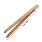 2Pcs 18cm Bamboo Wood Wooden Food Toast Salad Tongs Toaster Bacon Sugar Ice Tea Tong Tea Clips Teaware For Kitchen