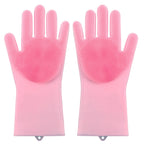 Dishwashing Cleanner Sponge Silicon Hair Removal Glove