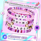 6pcs Korean Pop K-Pop Bracelet Set Multicolor Kpop Group Lettering Jewelry Durable Fan Accessory Concert Cosplay Birthday Gift