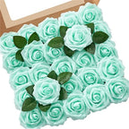 10~100pcs Rose Artificial Flowers Foam Fake Roses Wedding Bouquets Centerpieces Mothers Day Valentines Gifts Party Decoration
